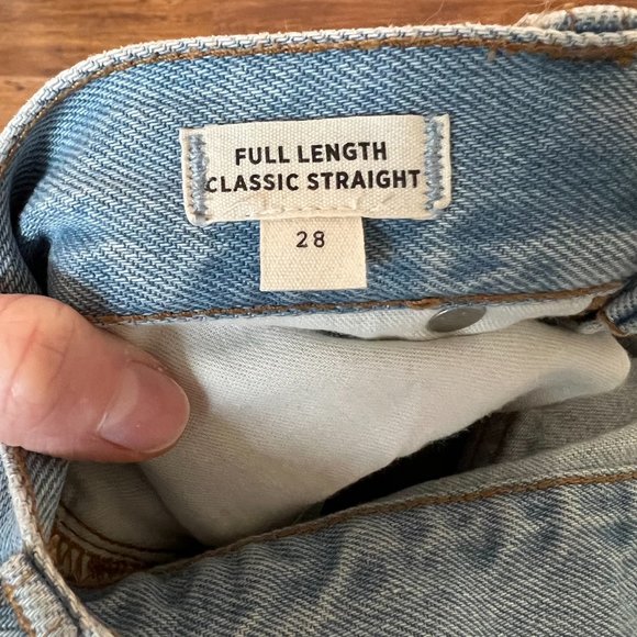 Madewell Full length Classic Straight Jeans size 28 - Picture 5 of 5
